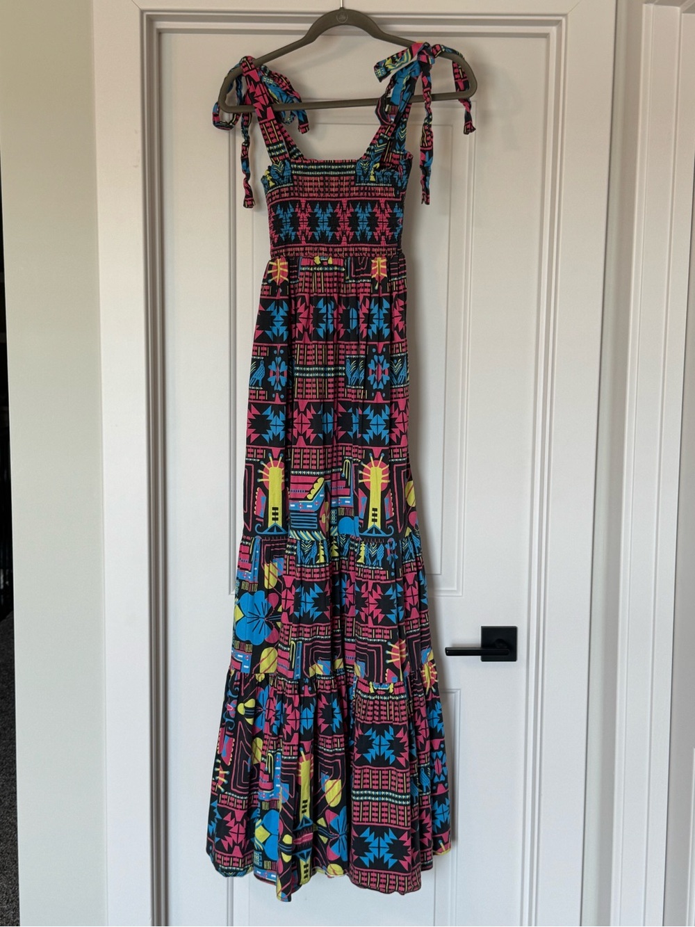 Sheridan French Kelly Dress in Black Tribal Print